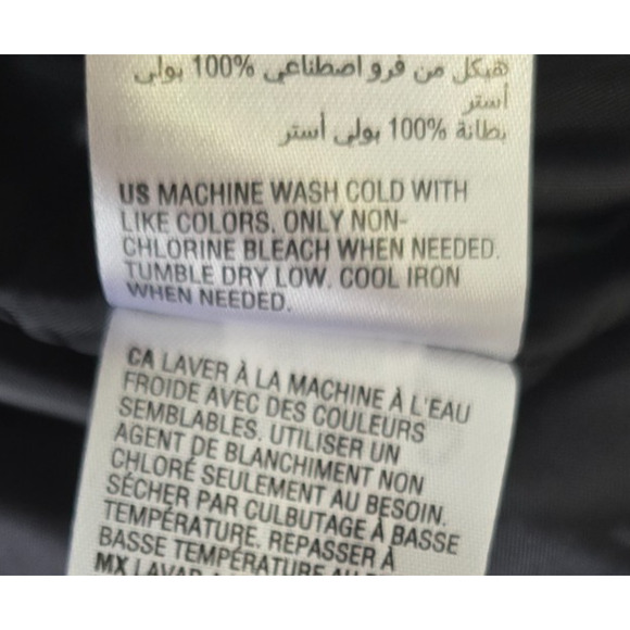 INC International Concepts Sherpa Jacket Women's L Black Wrap Button Crop NWT - Picture 7 of 14